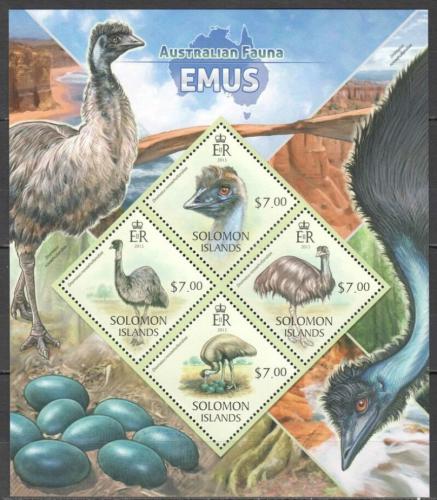 Poštovní známky Šalamounovy ostrovy 2013 Emuové Mi# 1937-40 Kat 9.50€