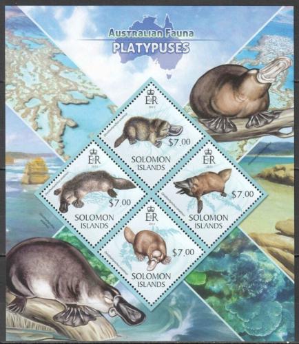 Poštovní známky Šalamounovy ostrovy 2013 Ptakopysci Mi# 1942-45 Kat 9.50€
