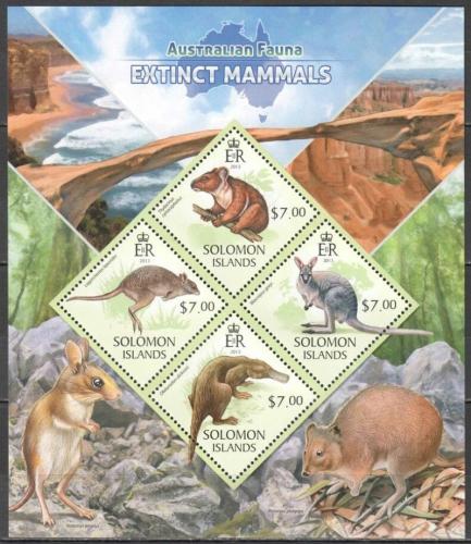 Poštovní známky Šalamounovy ostrovy 2013 Vyhynulí savci Mi# 1947-50 Kat 9.50€