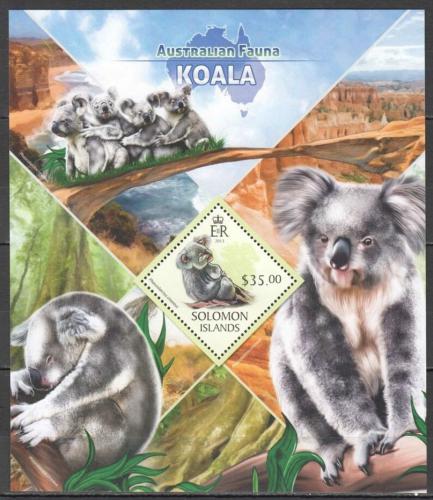 Poštovní známka Šalamounovy ostrovy 2013 Koala medvídkovitý Mi# Bl 181 Kat 12€