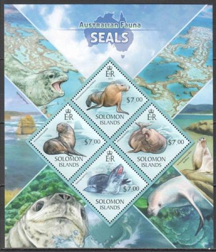 Poštovní známky Šalamounovy ostrovy 2013 Tuleni Mi# 1997-2000 Kat 9.50€