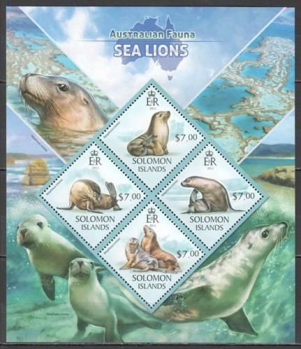 Poštovní známky Šalamounovy ostrovy 2013 Lachtani Mi# 2001-04 Kat 9.50€