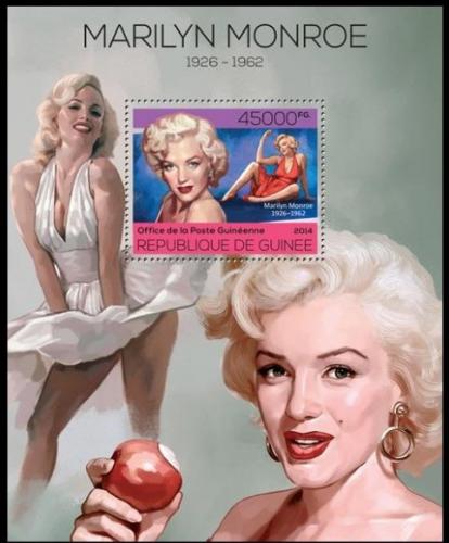 Poštovní známka Guinea 2014 Marilyn Monroe Mi# Block 2333 Kat 18€