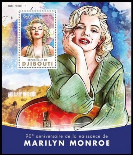 Poštovní známka Džibutsko 2016 Marilyn Monroe Mi# Block 197 Kat 12€