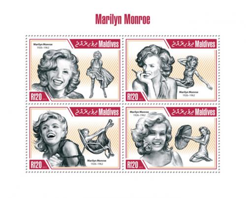 Poštovní známky Maledivy 2013 Marilyn Monroe Mi# 4978-81 Kat 10€