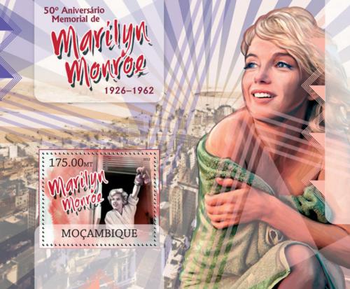 Poštovní známka Mosambik 2012 Marilyn Monroe Mi# Block 660 Kat 10€