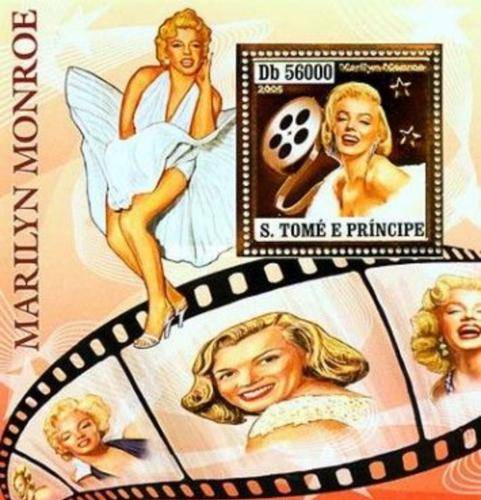 Poštovní známka Svatý Tomáš 2006 Marilyn Monroe Mi# Block 570 Kat 16€