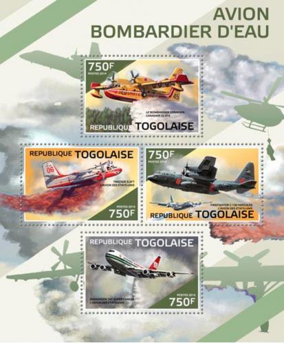 Poštovní známky Togo 2014 Hasièská letecká služba Mi# 6061-64 Kat 12€