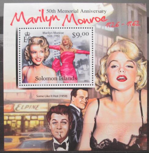 Poštovní známka Šalamounovy ostrovy 2012 Marilyn Monroe Mi# 1553 Block