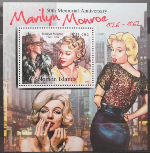 Poštovní známka Šalamounovy ostrovy 2012 Marilyn Monroe Mi# 1554 Block