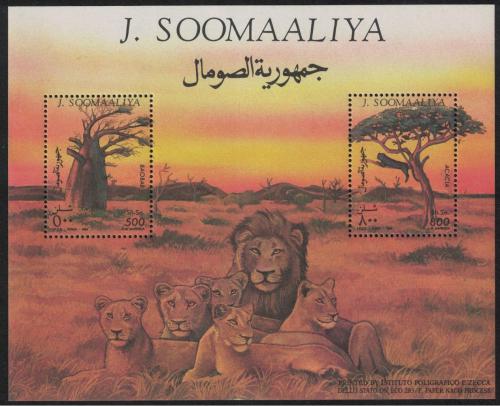 Poštovní známky Somálsko 1994 Stromy a lvi Mi# Block 34