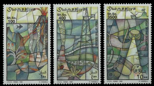 Poštovní známky Somálsko 1998 Mezinárodní rok oceánù Mi# 713-15 Kat 10€