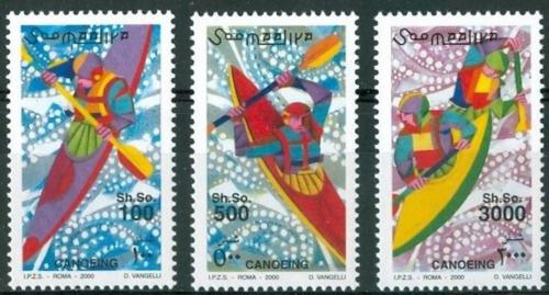 Poštovní známky Somálsko 2000 Jízda na kajaku TOP SET Mi# 847-49 Kat 20€