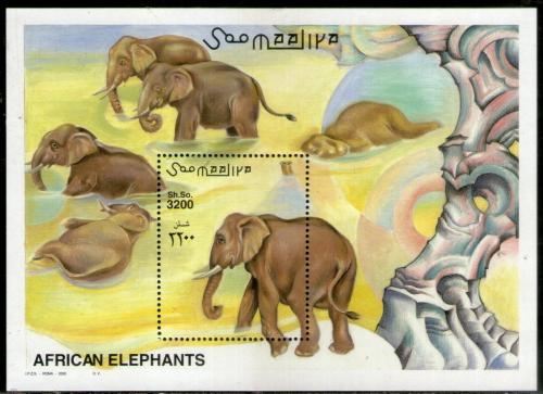 Poštovní známka Somálsko 2000 Sloni Mi# Block 74 Kat 14€