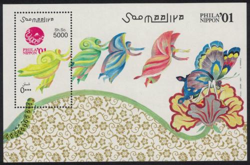 Poštovní známka Somálsko 2001 Housenky motýlù Mi# Block 79 Kat 20€
