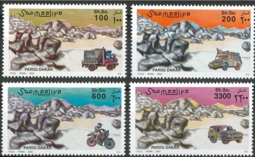 Poštovní známky Somálsko 2002 Rallye Paøíž-Dakar Mi# 967-70 Kat 18€