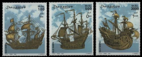 Poštovní známky Somálsko 2002 Plachetnice ze 16. století Mi# 979-81 Kat 14€