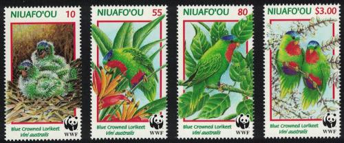 Poštovní známky Tonga Niuafo´ou 1998 Vini modrotemenný, WWF Mi# 326-29 Kat 14€