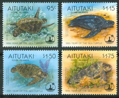 Poštovní známky Aitutaki 1995 Želvy Mi# 744-47 Kat 15€