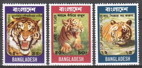 Poštovní známky Bangladéš 1974 Tygøi Mi# 49-51 Kat 8€