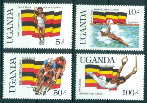 Poštovní známky Uganda 1987 LOH Soul Mi# 534-37 Kat 6€