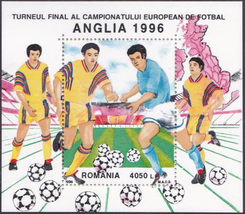 Poštovní známka Rumunsko 1996 ME ve fotbale Mi# Block 300