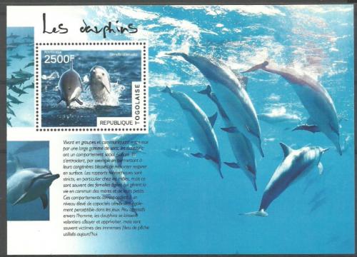 Poštovní známka Togo 2014 Delfíni Mi# Block 1053 Kat 10€