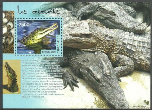 Poštovní známka Togo 2014 Krokodýli Mi# Block 1044 Kat 10€