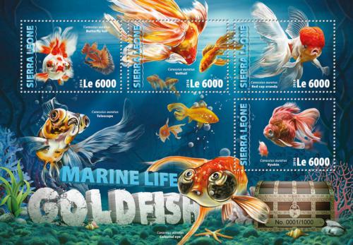 Poštovní známky Sierra Leone 2016 Malé ryby Mi# 7018-21 Kat 11€