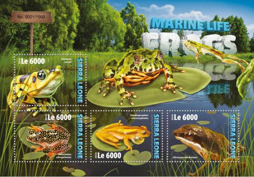 Poštovní známky Sierra Leone 2016 Žáby Mi# 7033-36 Kat 11€