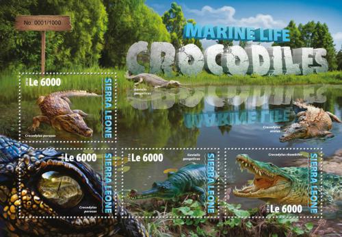 Poštovní známky Sierra Leone 2016 Krokodýli Mi# 7048-51 Kat 11€