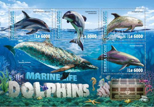 Poštovní známky Sierra Leone 2016 Delfíni Mi# 7098-7101 Kat 11€