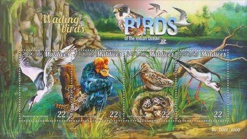 Poštovní známky Maledivy 2015 Stìhovaví ptáci Mi# 6090-93 Kat 11€