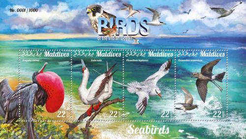 Poštovní známky Maledivy 2015 Moøští ptáci Mi# 6095-98 Kat 11€