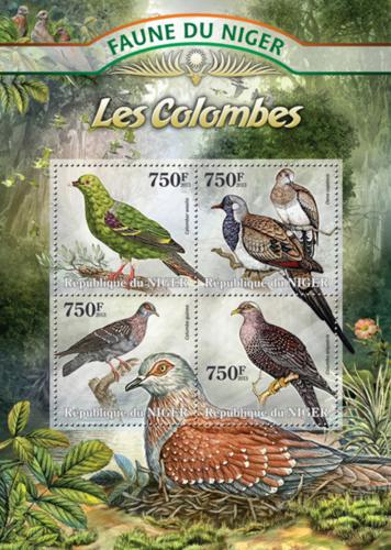 Poštovní známky Niger 2013 Holubi Mi# 2051-54 Kat 12€