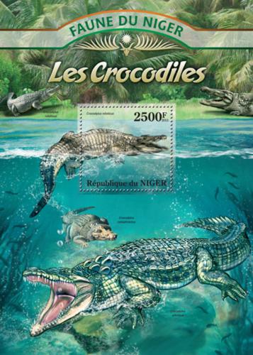 Poštovní známka Niger 2013 Krokodýli Mi# Block 149 Kat 10€