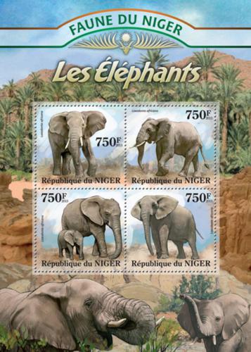 Poštovní známky Niger 2013 Sloni Mi# 2093-96 Kat 12€