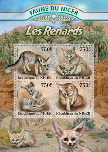 Poštovní známky Niger 2013 Lišky Mi# 2105-08 Kat 12€