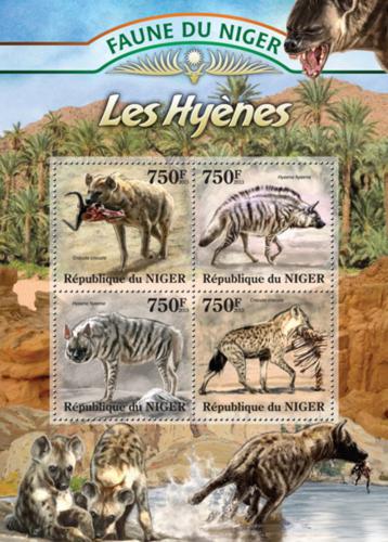 Poštovní známky Niger 2013 Hyeny Mi# 2109-12 Kat 12€