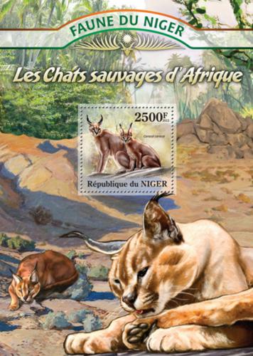 Poštovní známka Niger 2013 Divoké koèky Mi# Block 166 Kat 10€ 