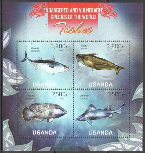 Poštovní známky Uganda 2013 Ryby Mi# 3020-23 Kat 22€