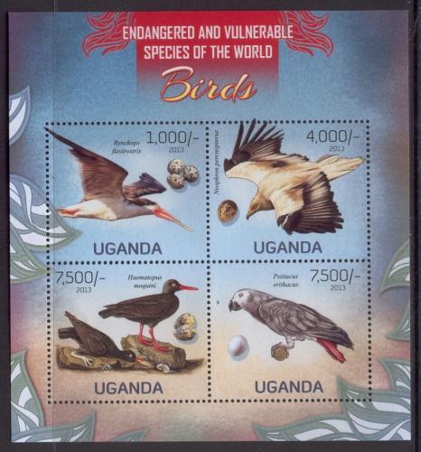 Poštovní známky Uganda 2013 Ptáci Mi# 3010-13 Kat 24€
