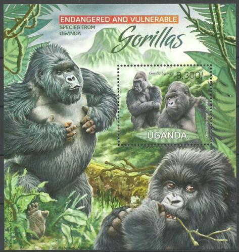 Poštovní známka Uganda 2012 Gorily Mi# Block 411 Kat 8€