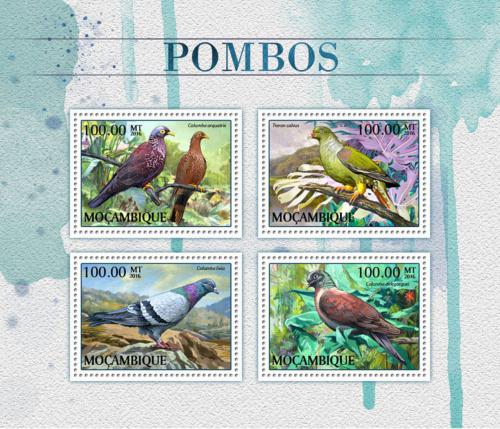 Poštovní známky Mosambik 2016 Holubi Mi# 8929-32 Kat 22€