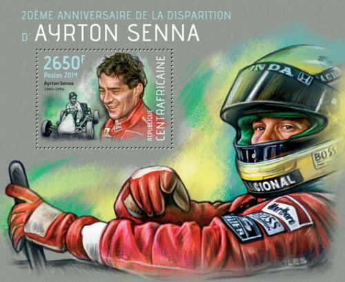 Potovn znmka SAR 2014 Formule 1, Ayrton Senna Mi# Block 1123 Kat 12