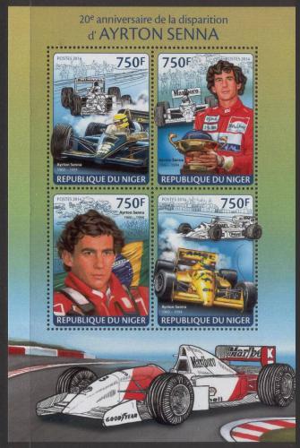 Poštovní známky Niger 2014 Ayrton Senna, Formule 1 Mi# 2712-15 Kat 12€