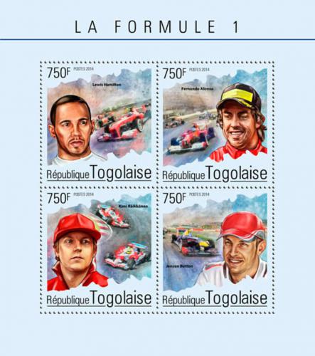 Poštovní známky Togo 2014 Formule 1 Mi# 6374-77 Kat 12€
