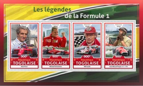 Poštovní známky Togo 2016 Formule 1 Mi# 7904-07 Kat 14€