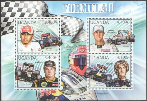 Poštovní známky Uganda 2012 Formule 1 Mi# 2906-09 Kat 13€