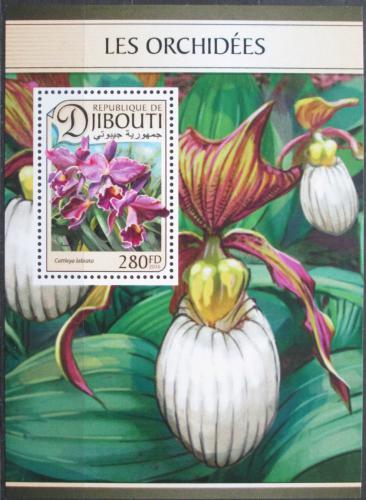 Poštovní známka Džibutsko 2016 Orchideje Mi# 1331 Block